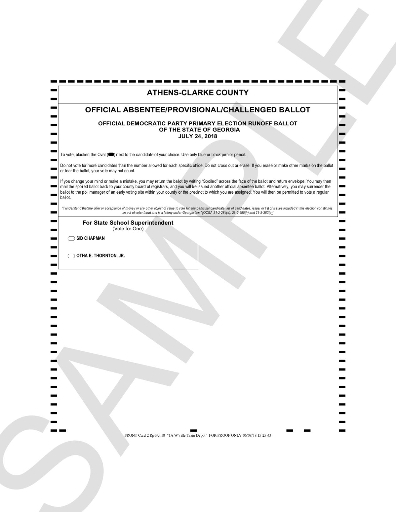 DEM ballot runoffs